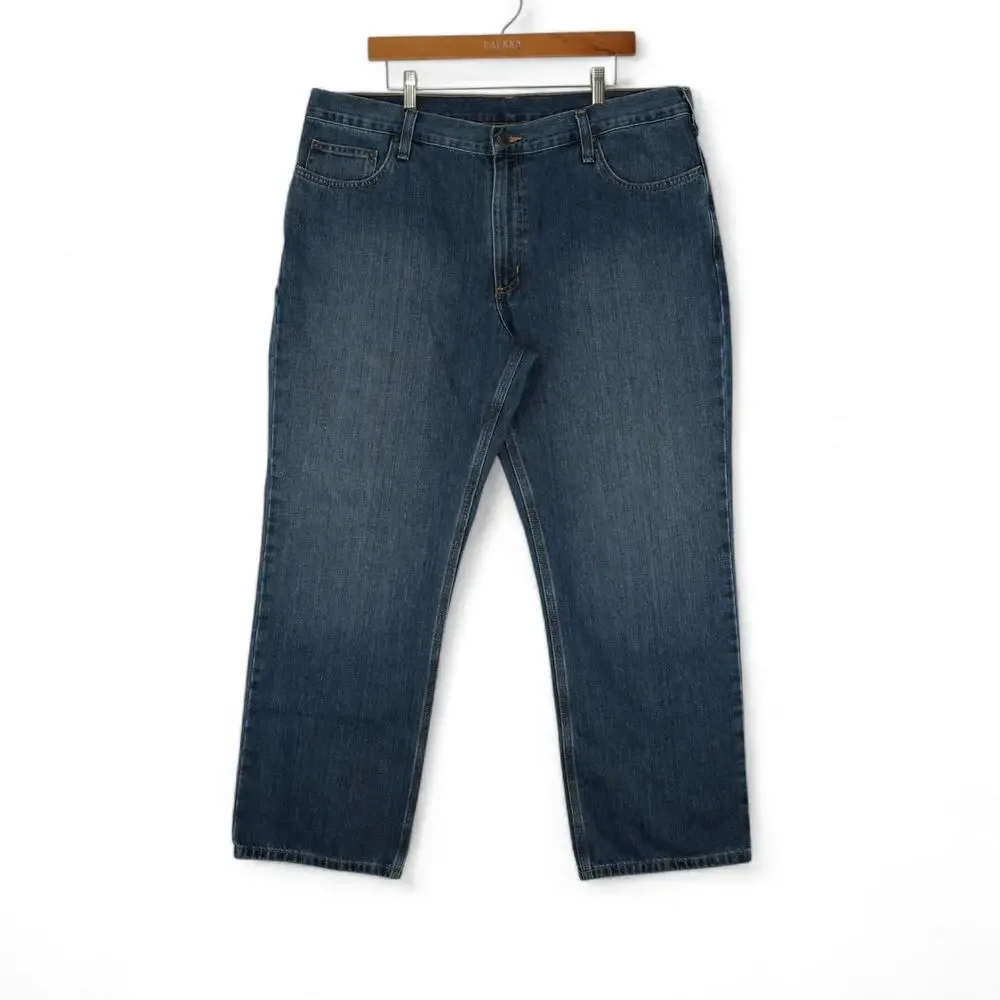 Carhartt Jeans Mens 40x30 Blue Relaxed‎ Fit Straight Leg Denim BD1483-M